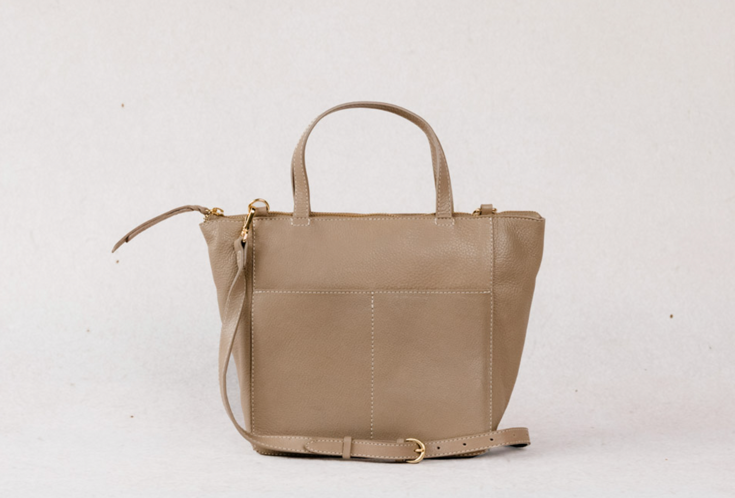 Lari Satchel Crossbody in Pebbled Driftwood