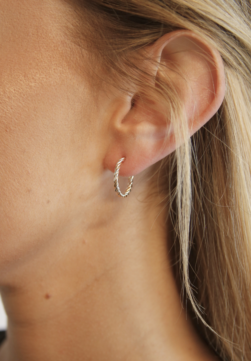 Two-Tone Twist Hoops
