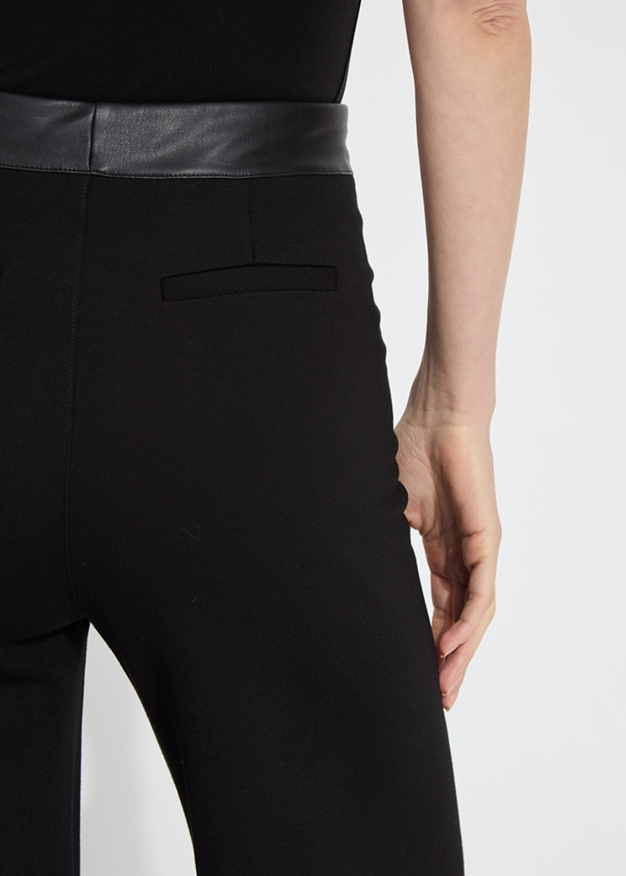 Denver Wide Leg Ponte Pant in Black