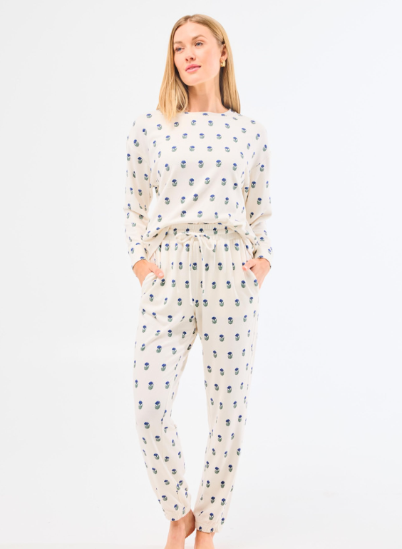 Sophie Joggers Set in Floral Foulard