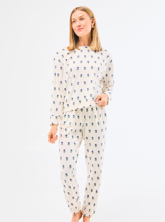 Sophie Joggers Set in Floral Foulard