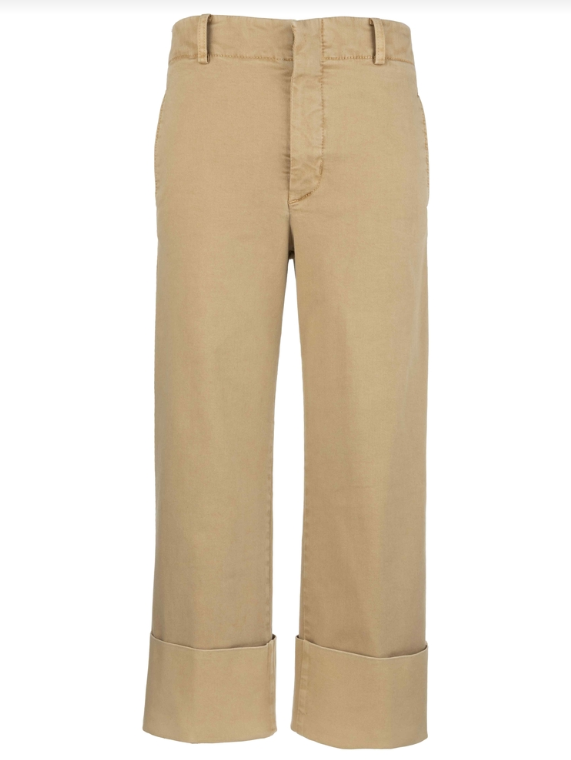 Sienna High Rise Straight Leg Pants in Khaki