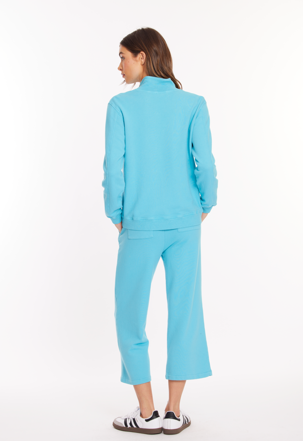 Half Zip Funnel Neck in Mermaid's Tale