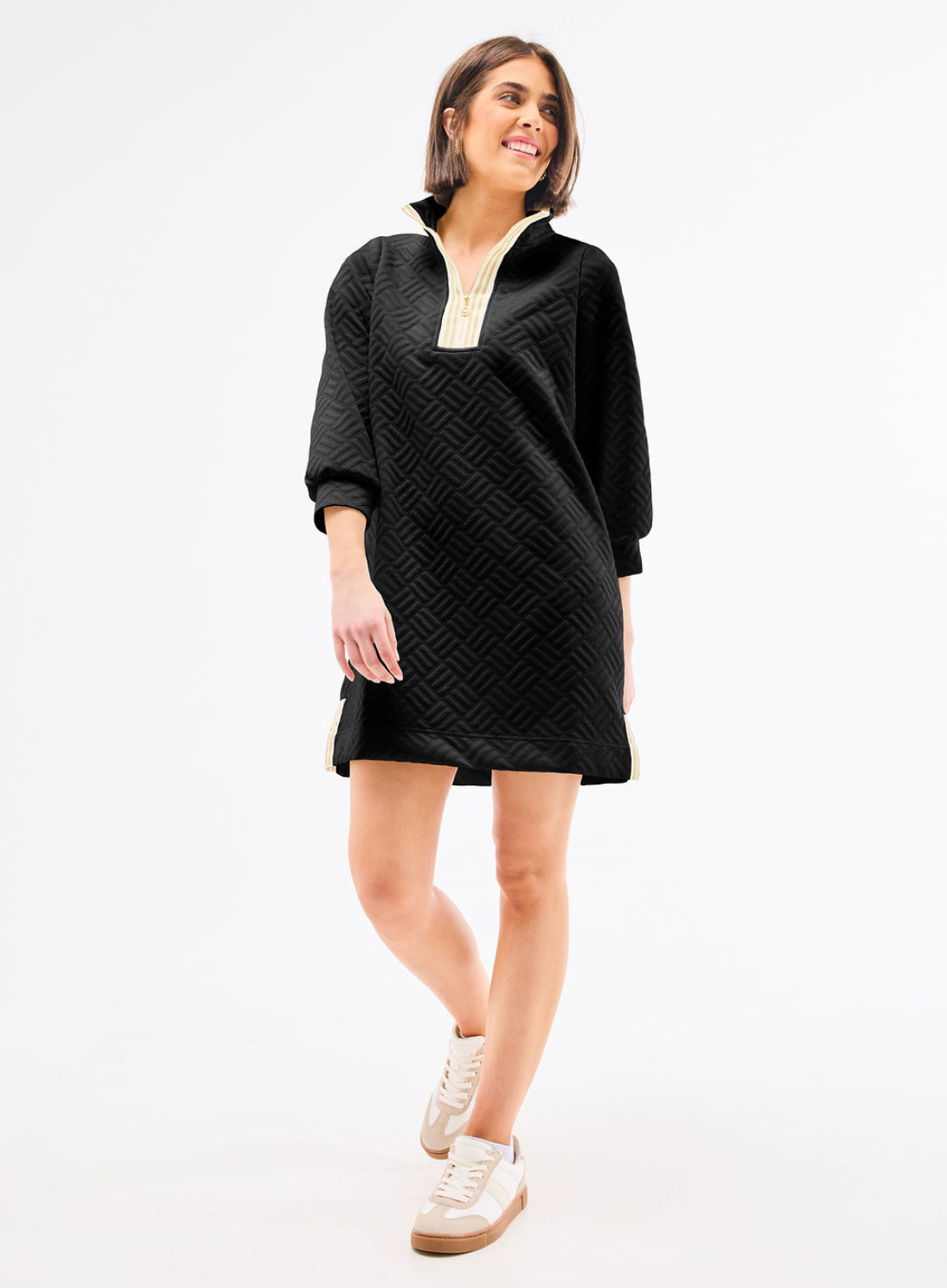 Britney Dress in Black Green Roost Britney Dress in Black Green Roost