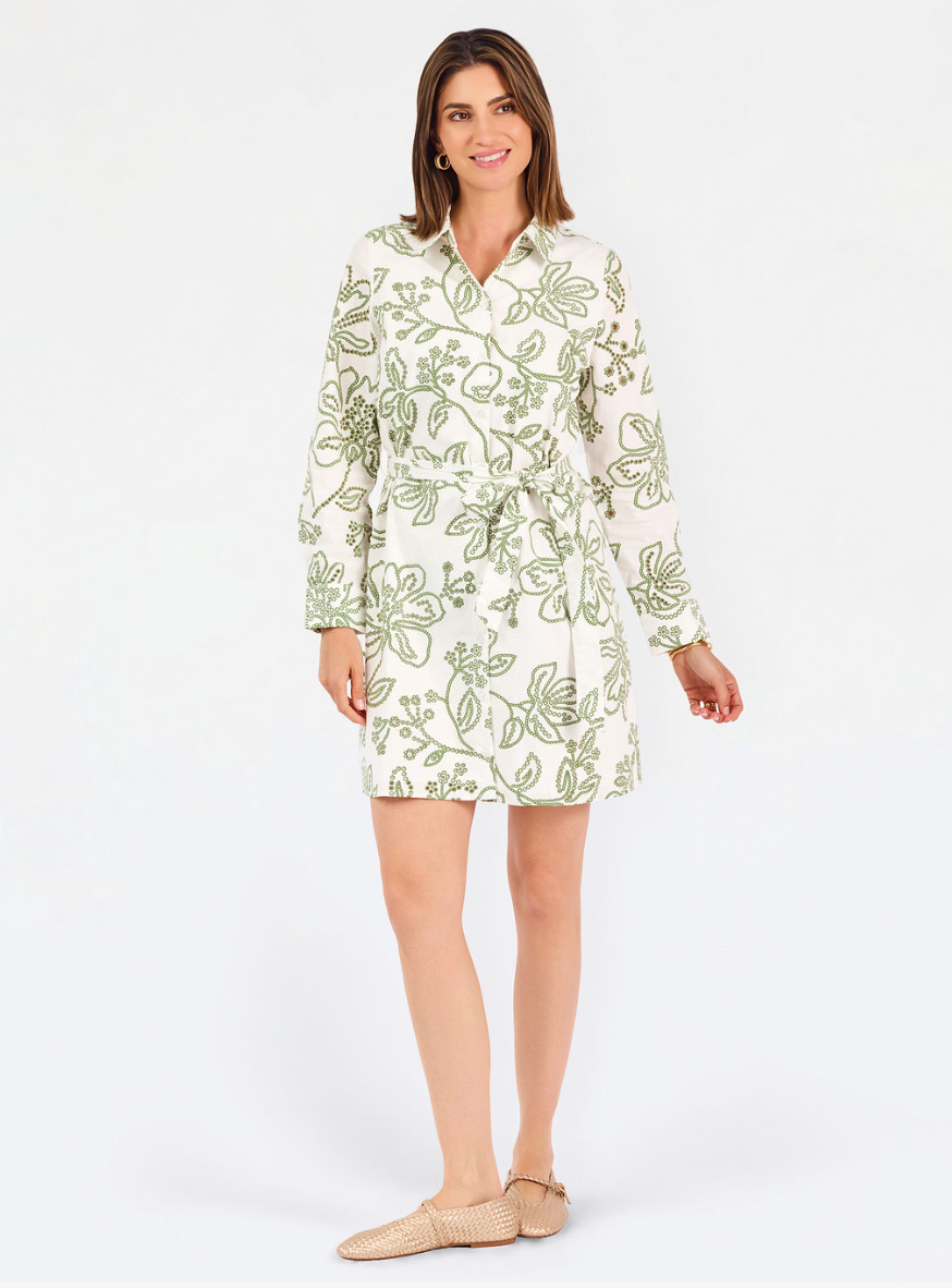 Sarah Dress in Lacecap White – Green Roost