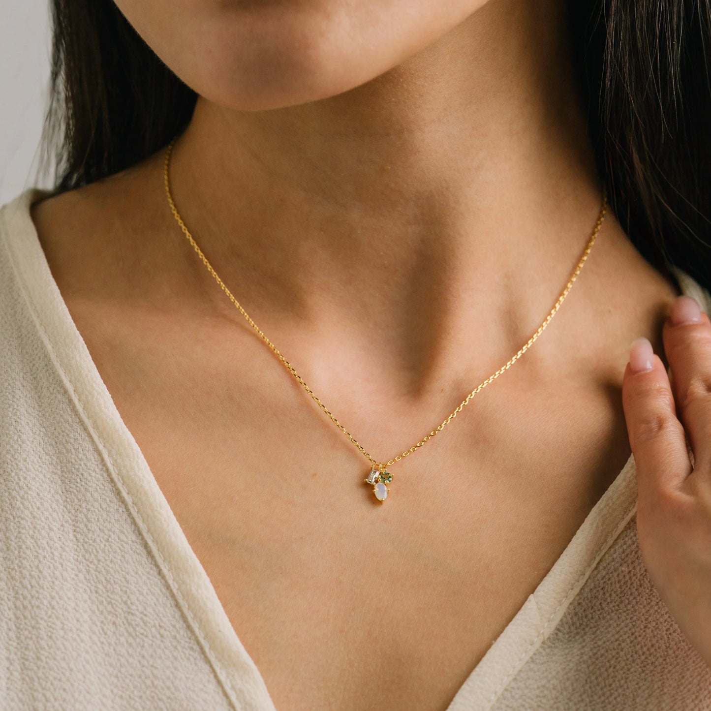 Sonata Pendant Necklace in Opal Mix
