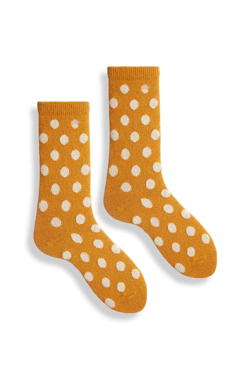 Women's Dot Wool Cashmere Crew Socks