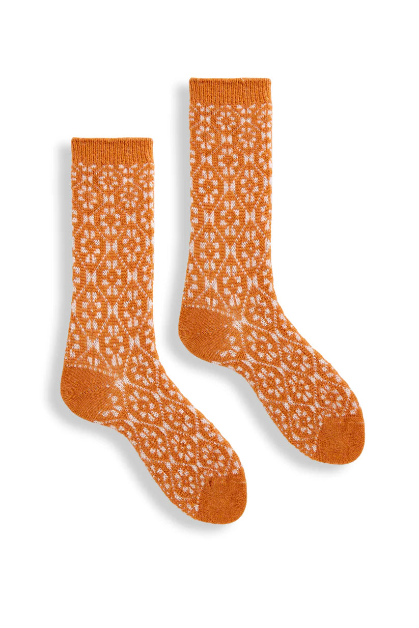 Women's Aster Flower Wool Cashmere Socks