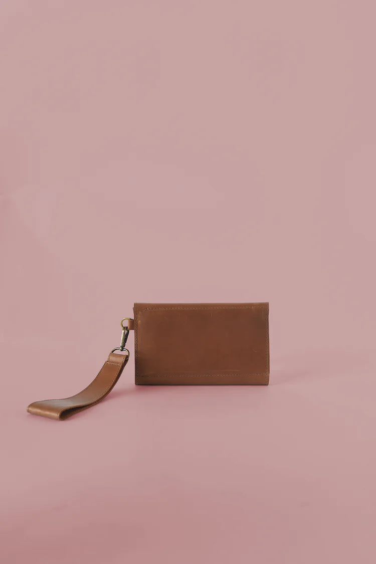 GR Wallet Wristlet in Cognac