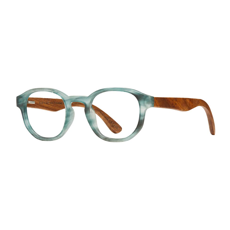 Sunset Readers - Matte Light Blue / Walnut Wood