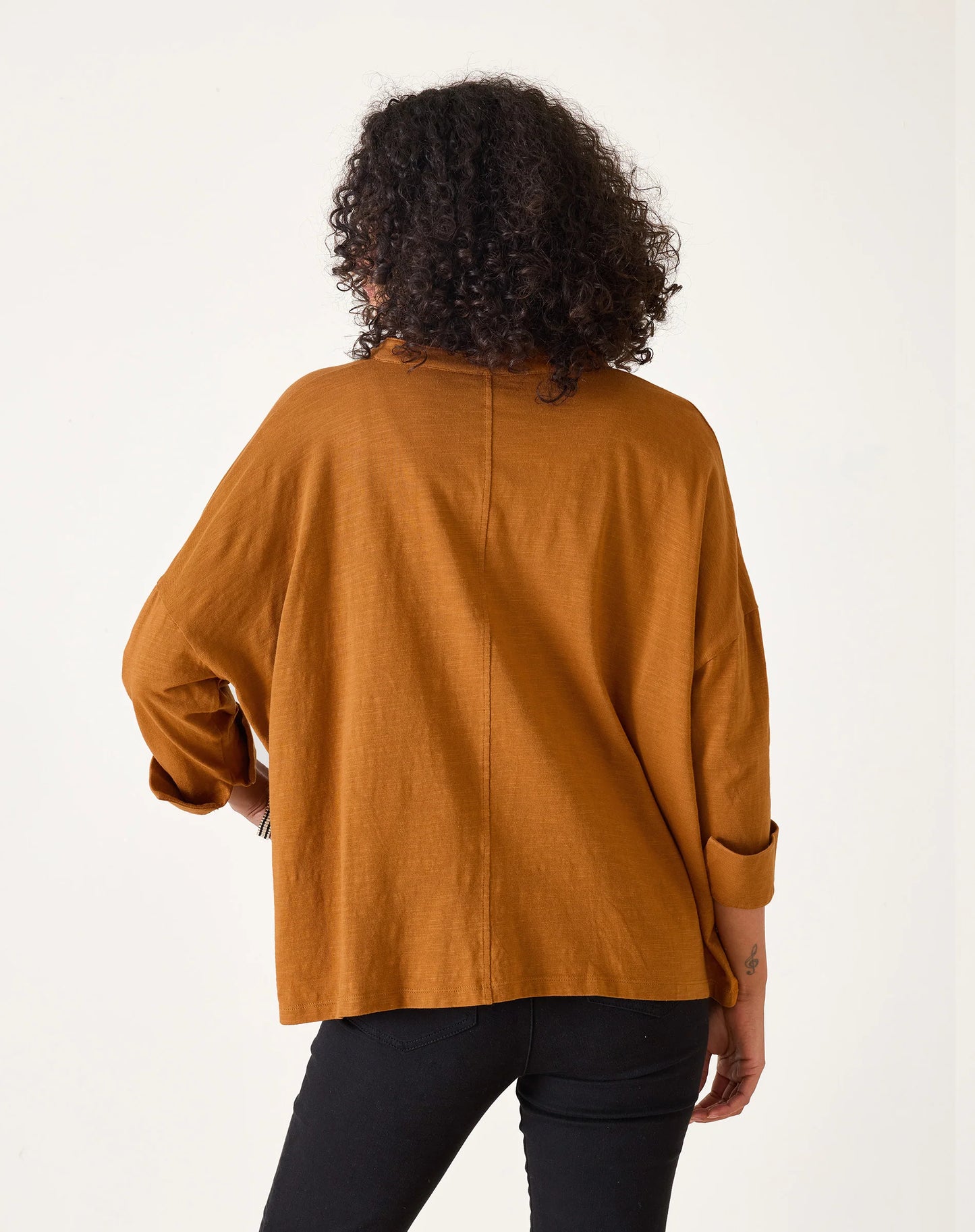 Amelia Cuff Tee in Tobacco