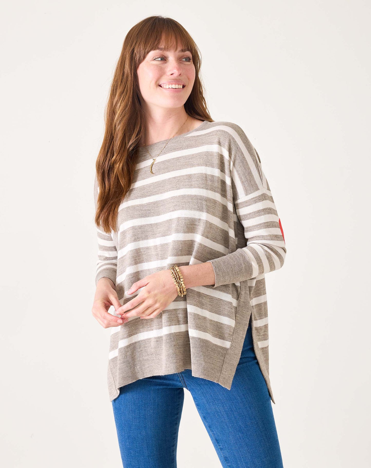 Amour Sweater in Driftwood Stripe