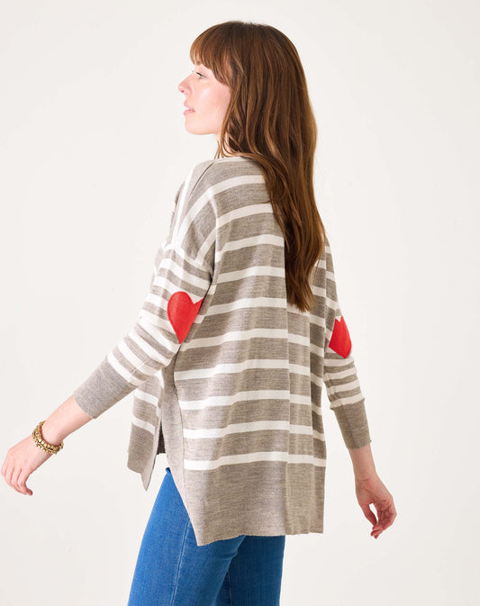 Amour Sweater in Driftwood Stripe