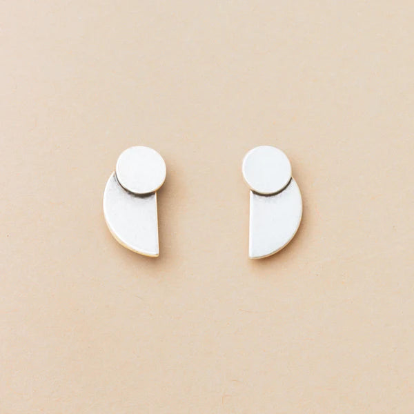 Refined Earring Collection - Eclipse Stud/Sterling Silver