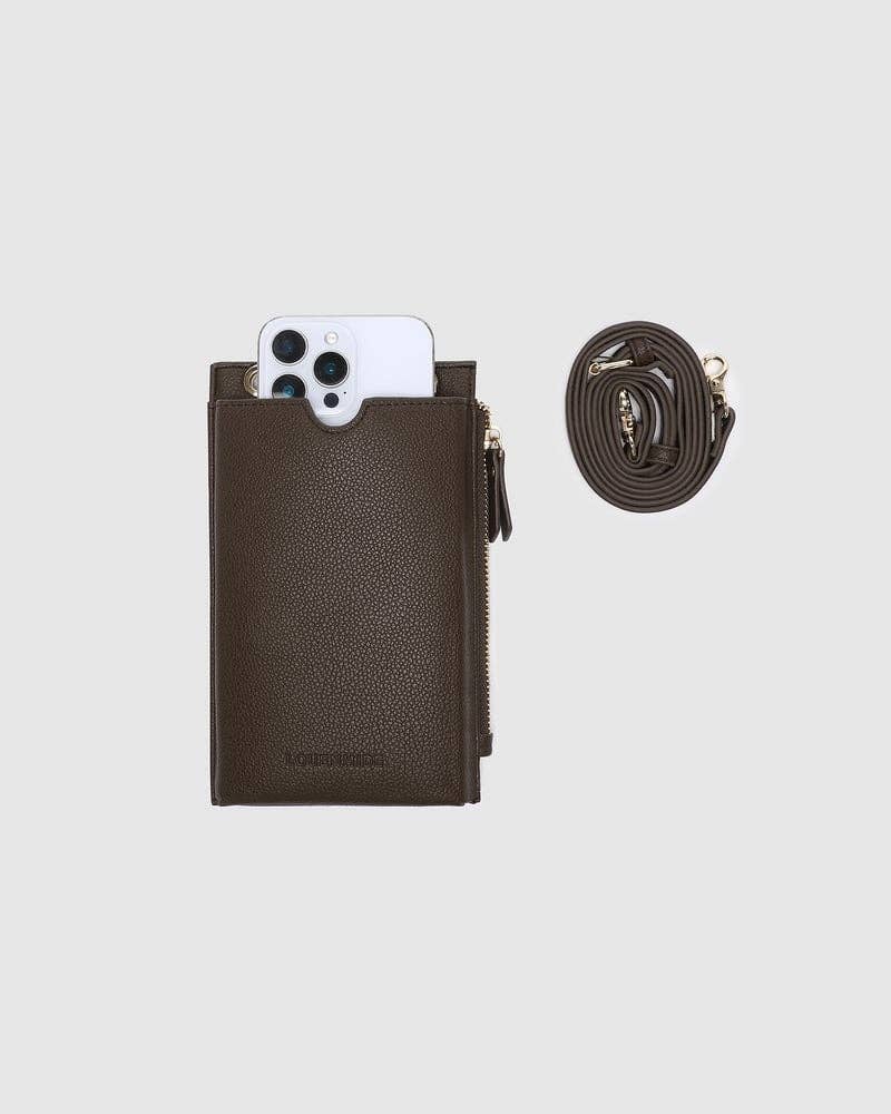 Suki RFID Phone Bag - Chocolate