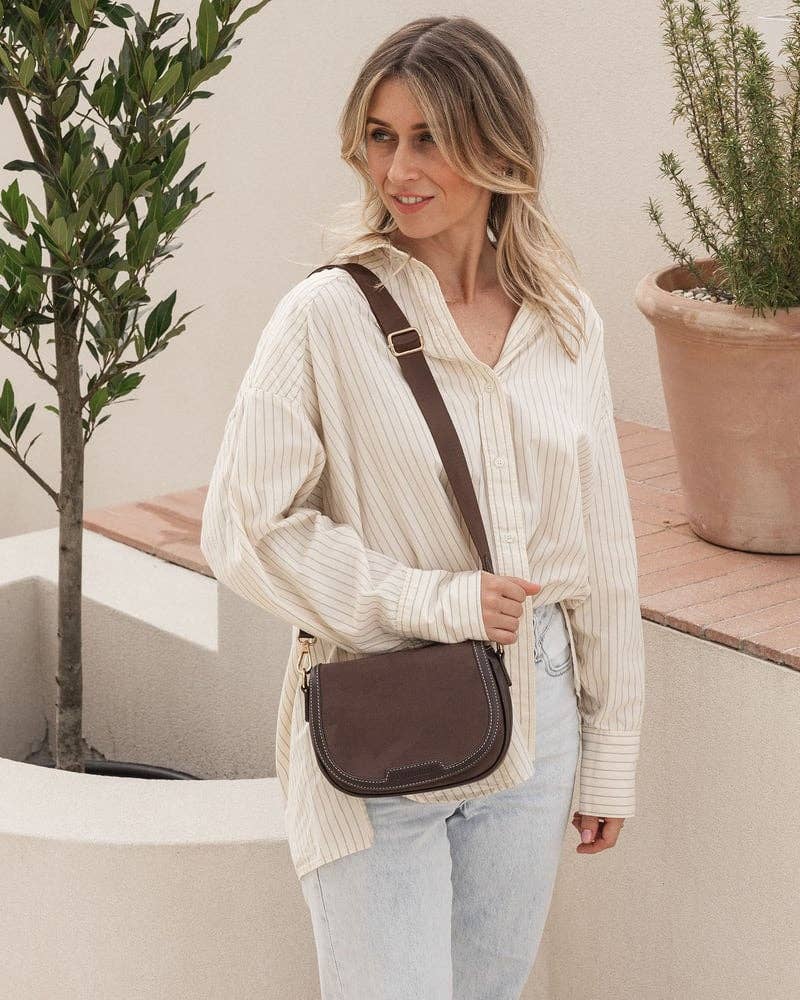 Jade Crossbody Bag - Chocolate