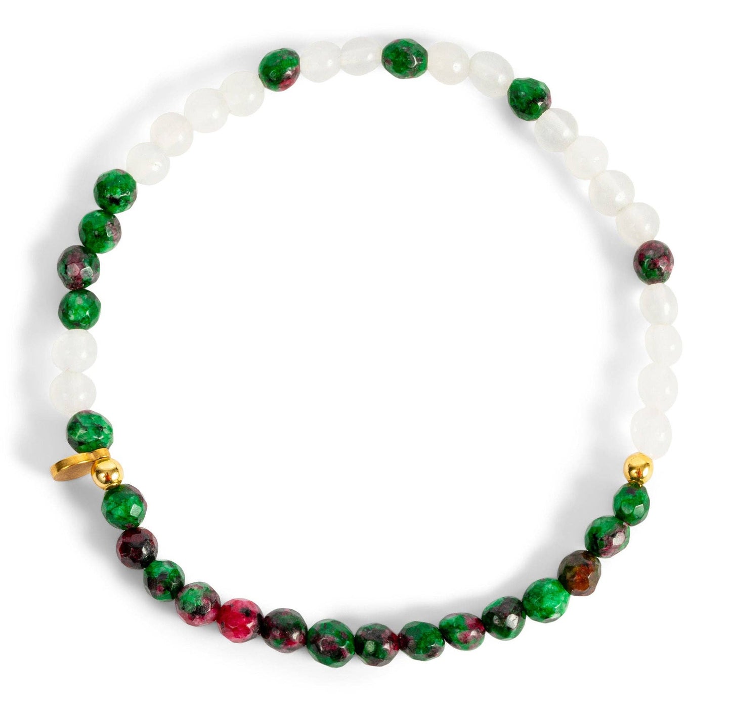 Morse Code Bracelet | LUCKY: Zoisite & Cloudy Glass