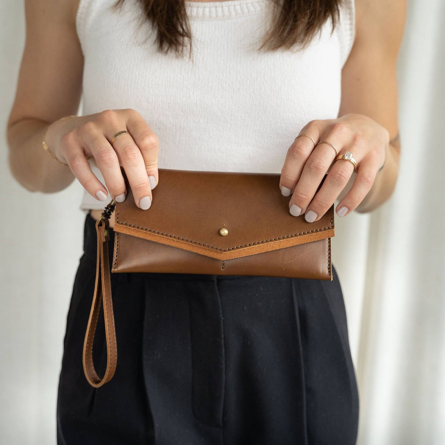 Mini Wallet in Chestnut