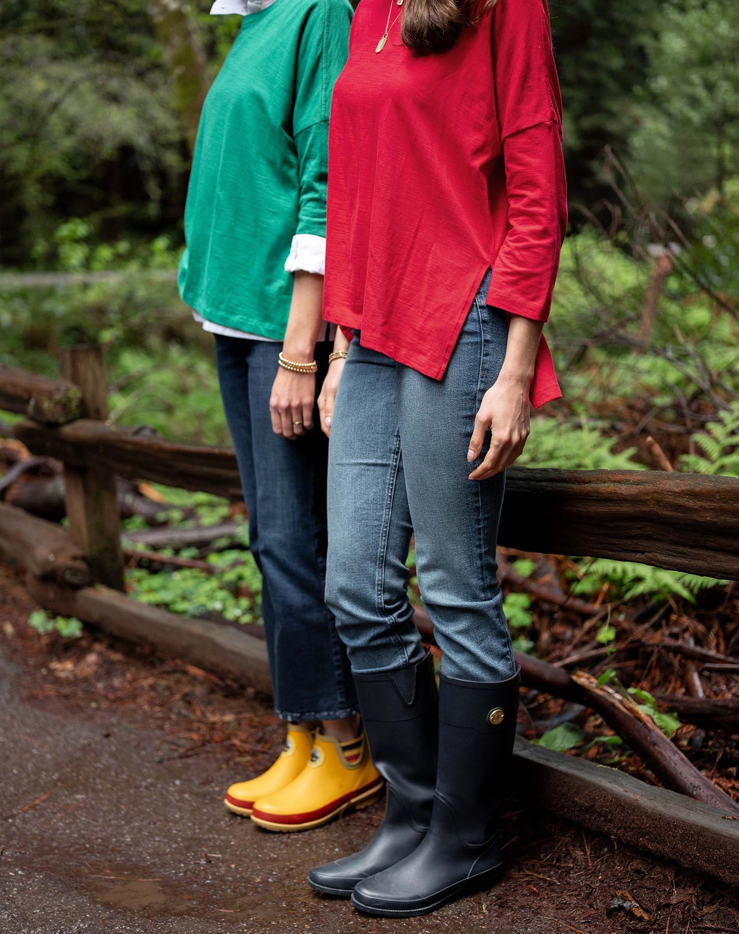 Catalina Slub Tee in Harvest Red