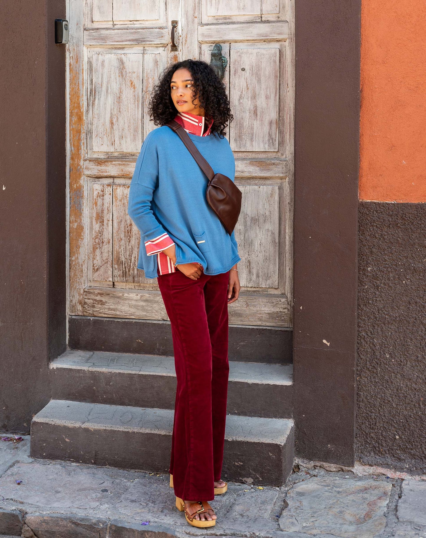Catalina Crewneck Sweater in Blue Dusk