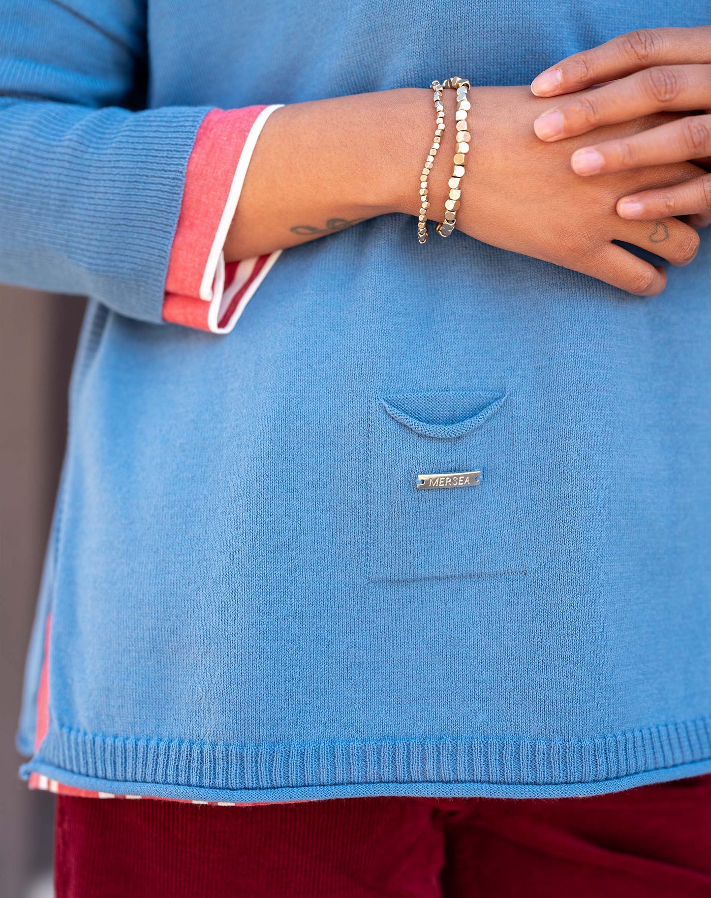 Catalina Crewneck Sweater in Blue Dusk
