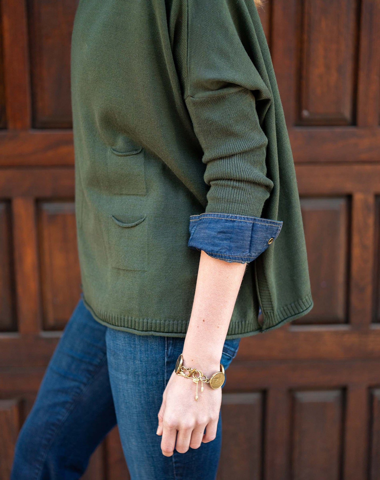 Catalina Crewneck Sweater in Deep Emerald