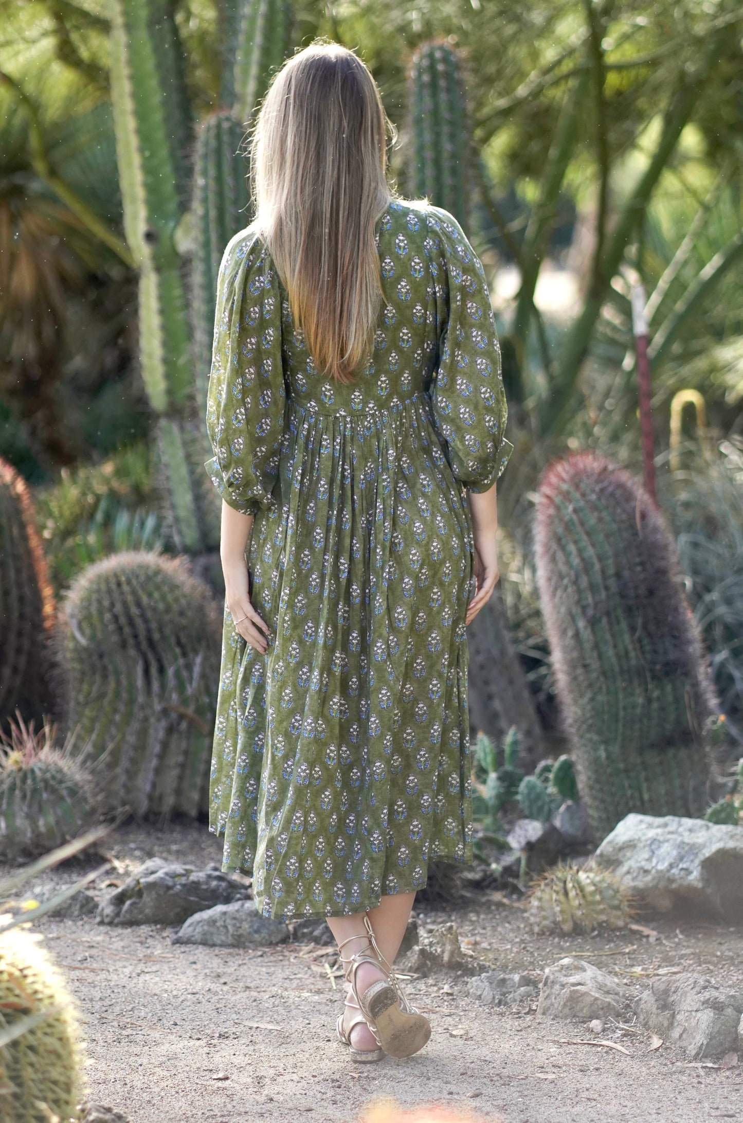 Mylah Midi Dress in Olive