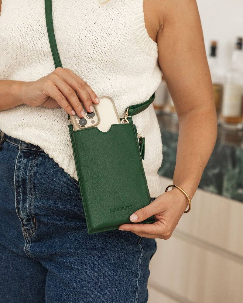 Suki RFID Phone Bag - Forest Green