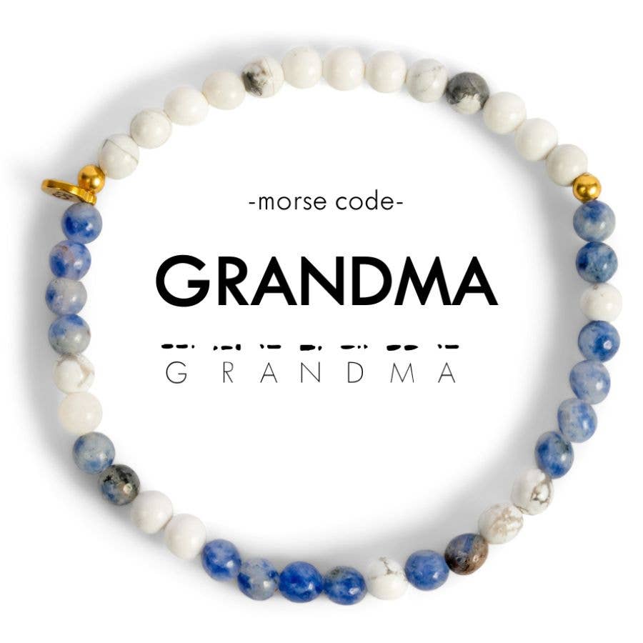 Morse Code Bracelet | GRANDMA: Jasper & Howlite