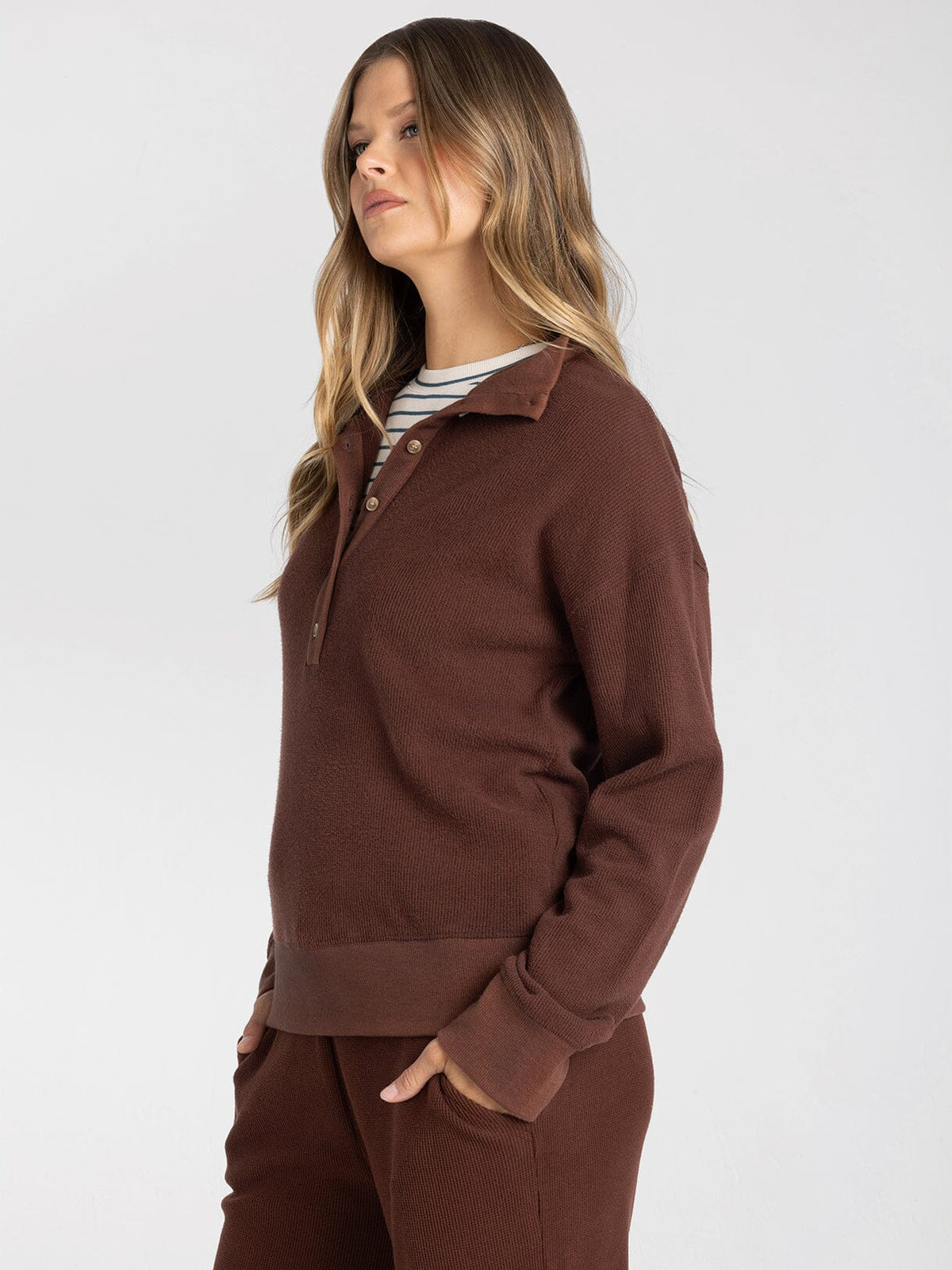 Chrishell Pullover in Deep Mahogany