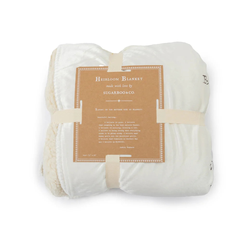Beautiful Darling (Audrey Hepburn) Heirloom Blanket