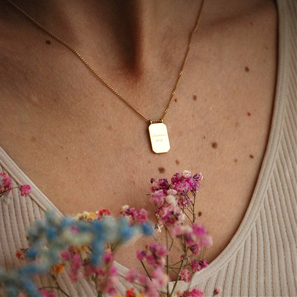 Choose Joy Necklace in Gold