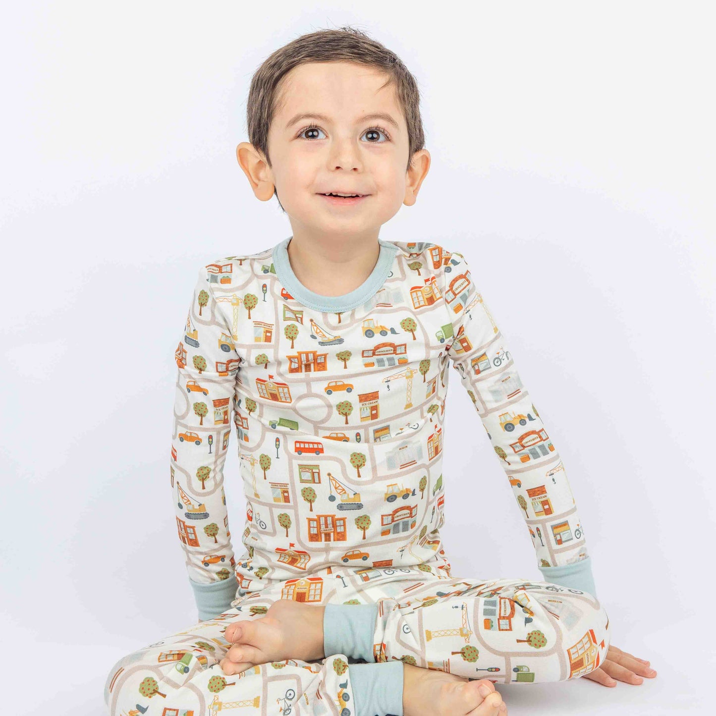 Let's Go! Bamboo Long Sleeve Kids Pajama Pants Set