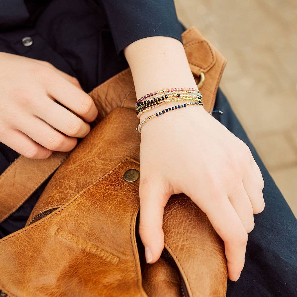 Berwyn Mini Bead Bracelet: Grey