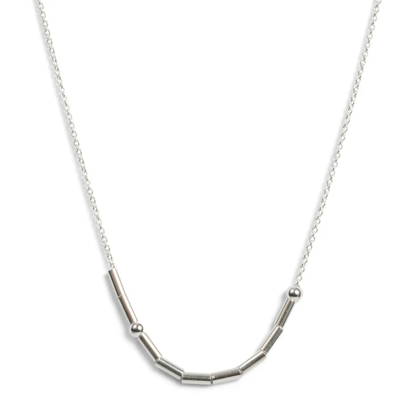 Classic Silver Morse Code Beaded Necklace | Joy