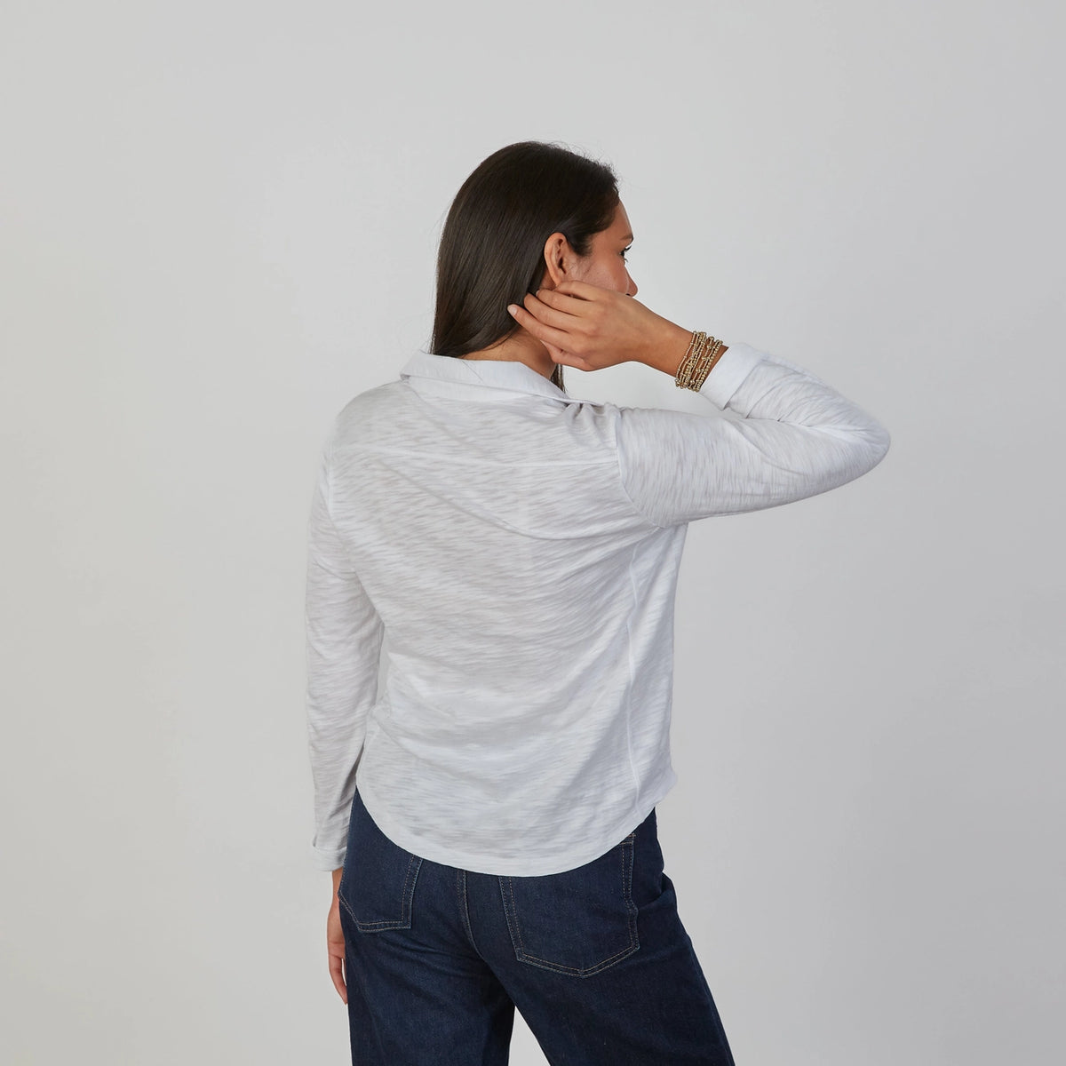 Alex Every Season Button Down Shirt in White
