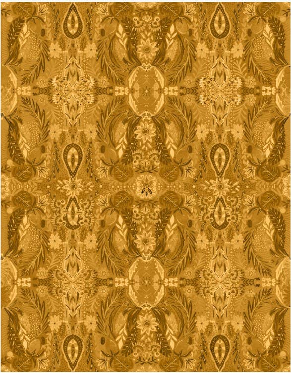 Amina Gold Double-Sided Tea Towel