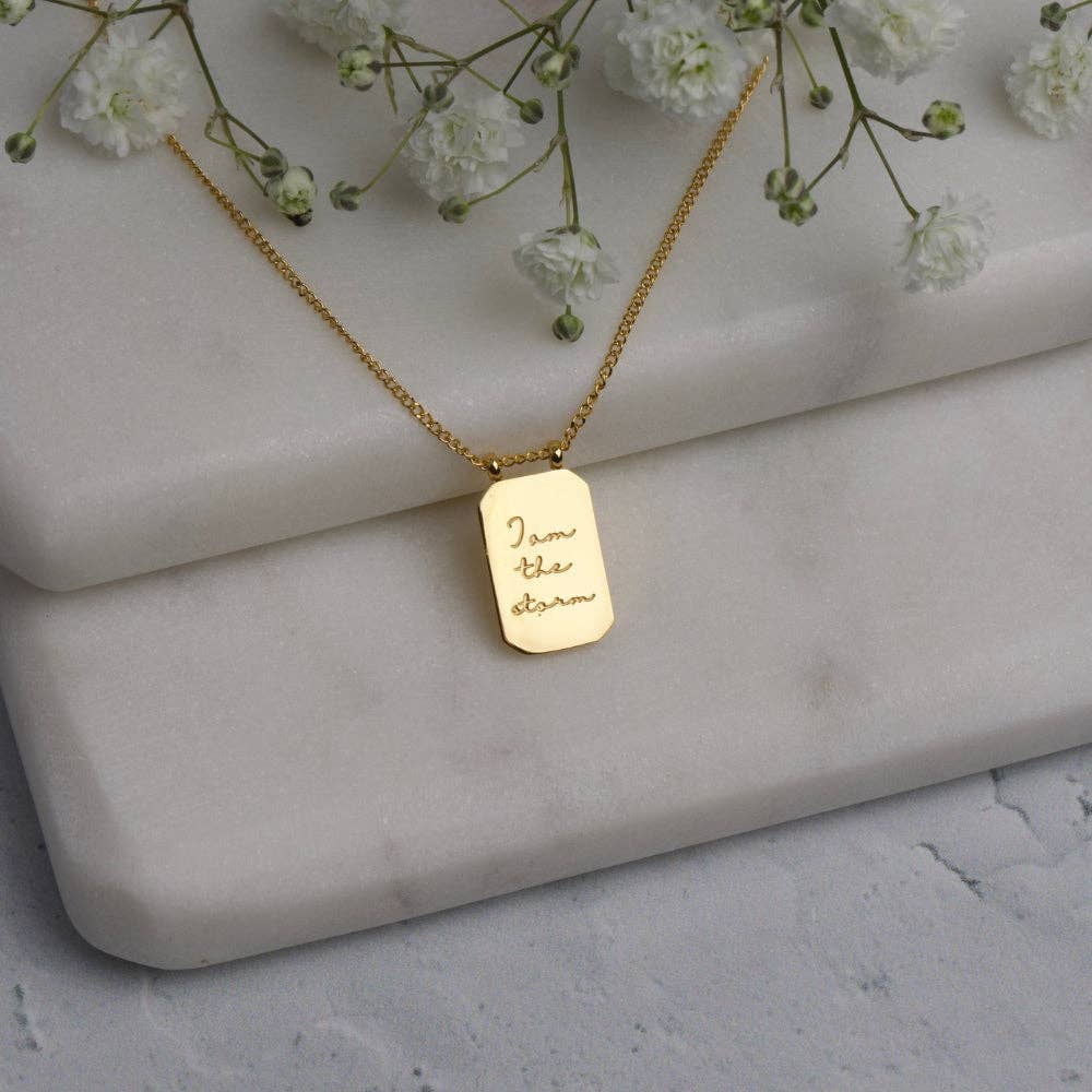 I Am The Storm Necklace in Silver