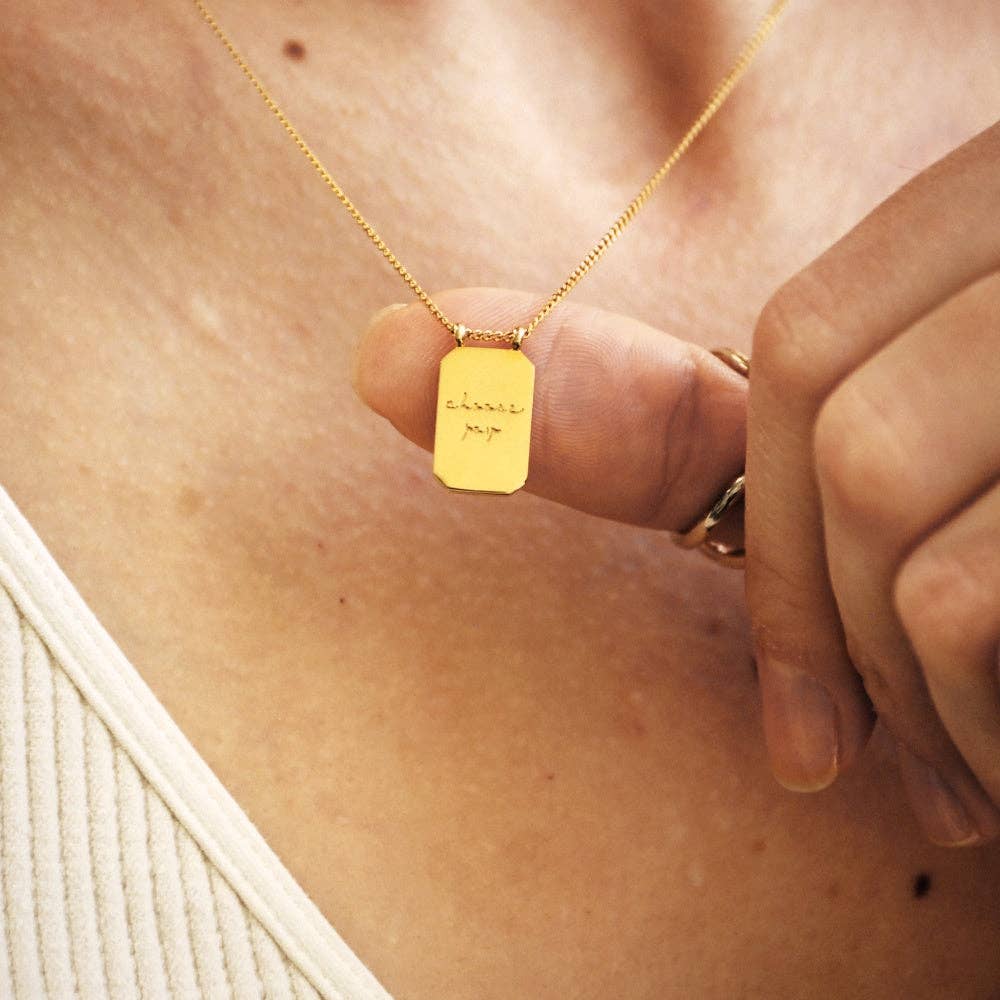 Choose Joy Necklace in Gold