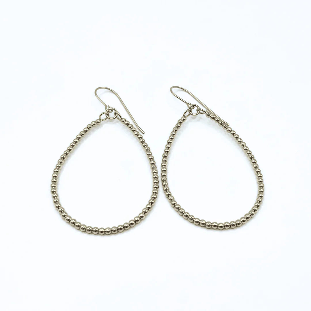 Aster Simple Beaded Teardrop Danglers