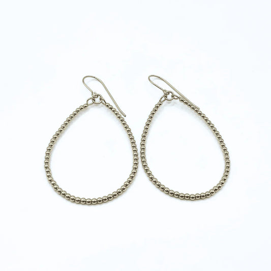 Aster Simple Beaded Teardrop Danglers