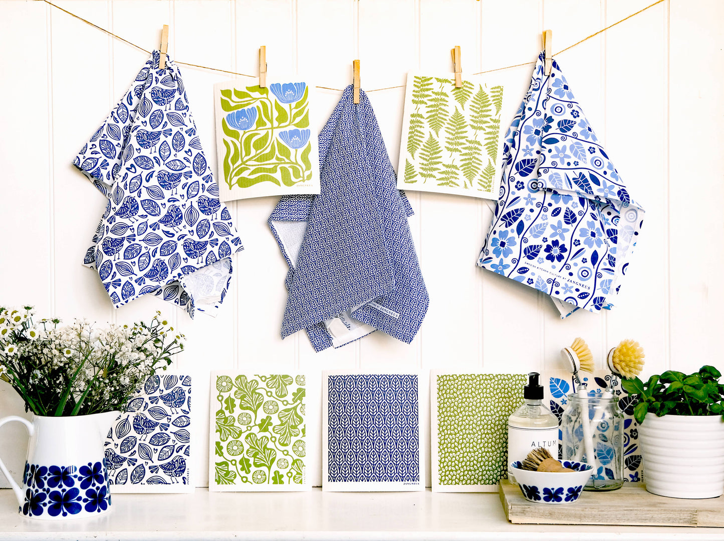 Swedish Dishcloth - Leaves