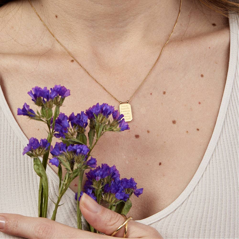 Kind Heart, Fierce Mind, Brave Spirit Necklace in Silver