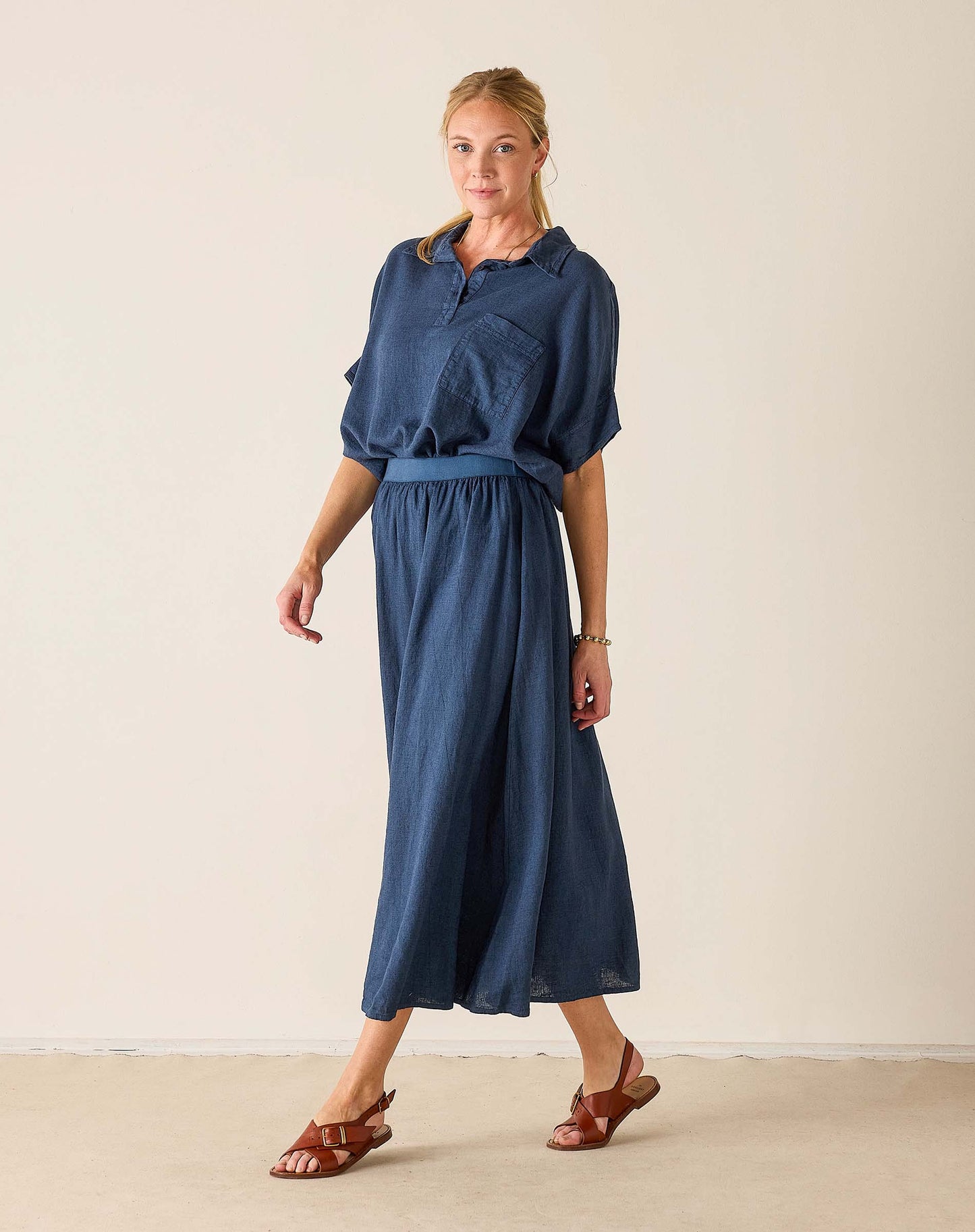 Hermosa Maxi Skirt in Navy