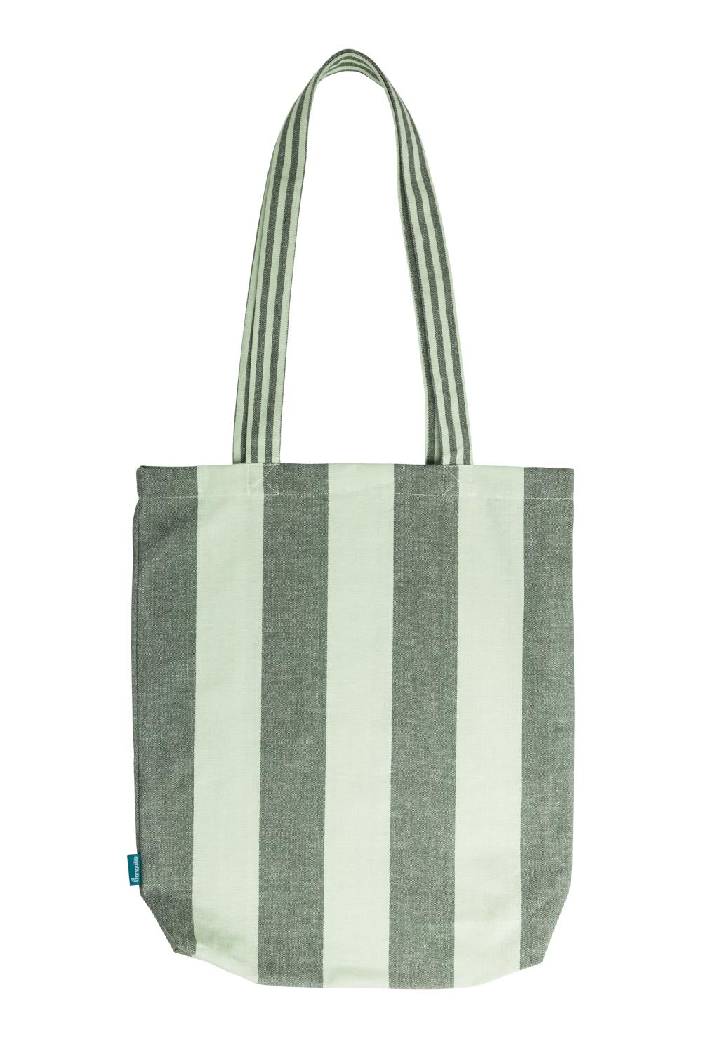 Shopping Bag in Green Stripes