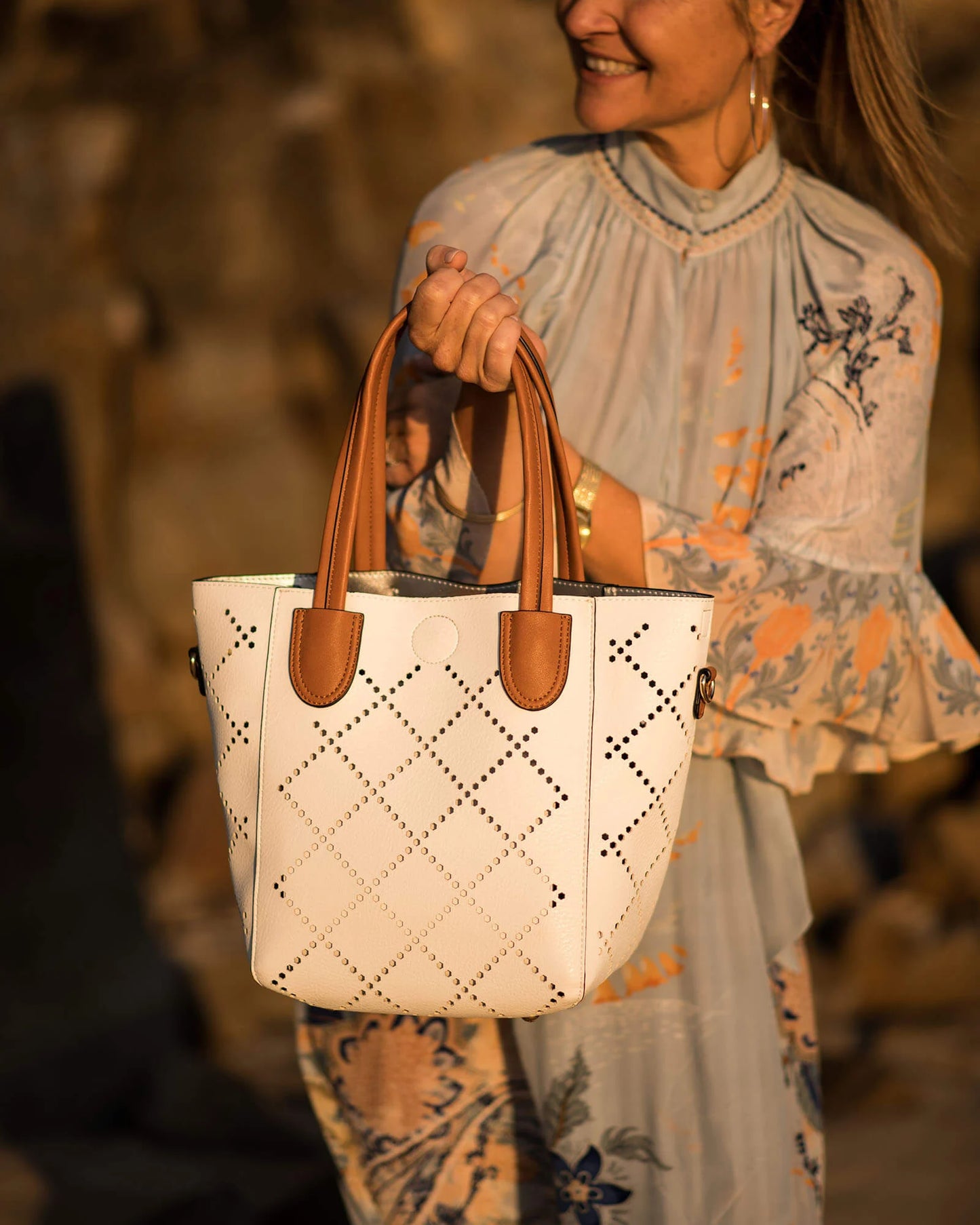 Baby Bermuda Tote Bag in White
