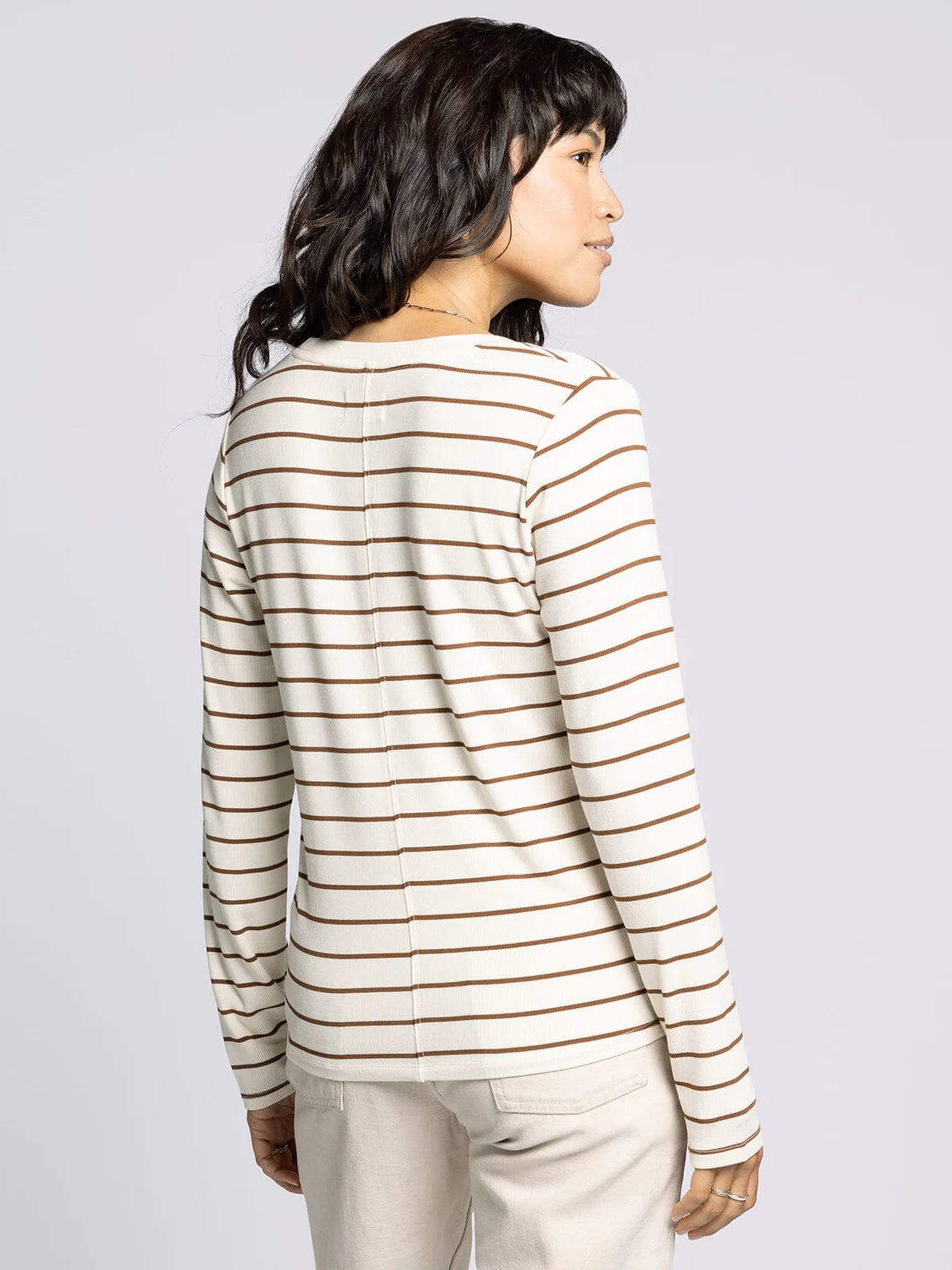 Lauren Top in White & Bronze