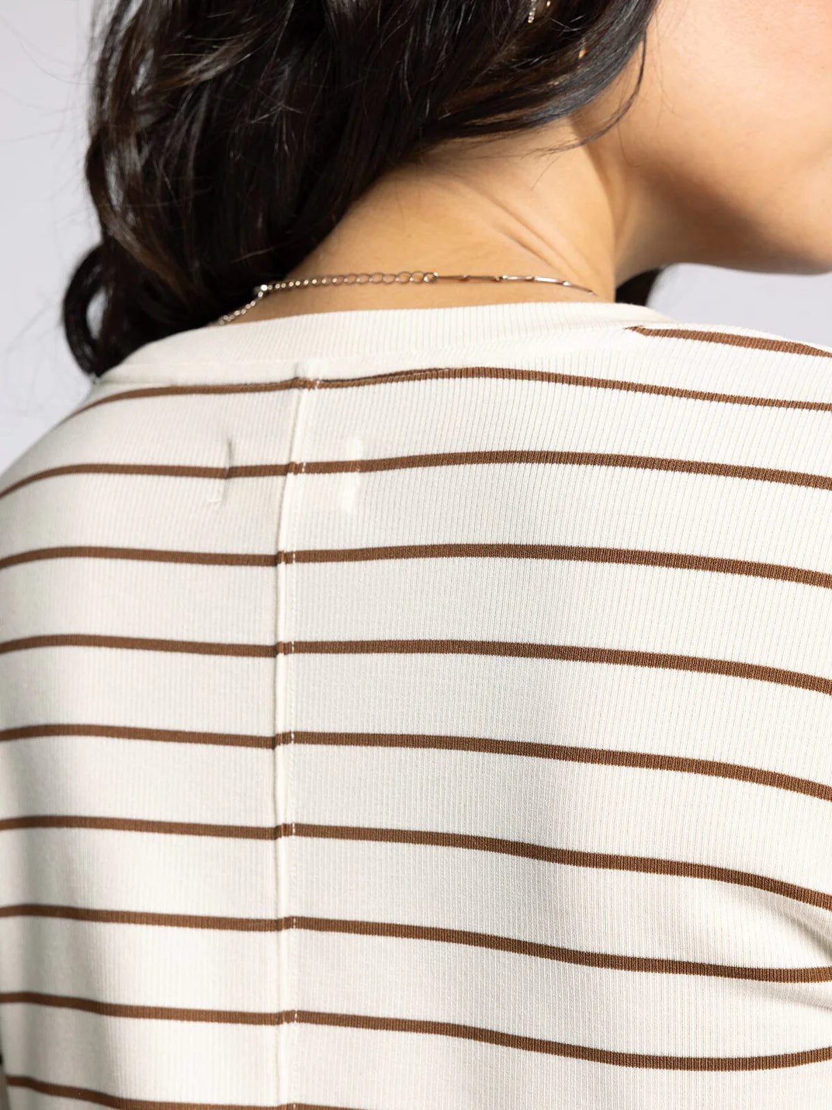Lauren Top in White & Bronze