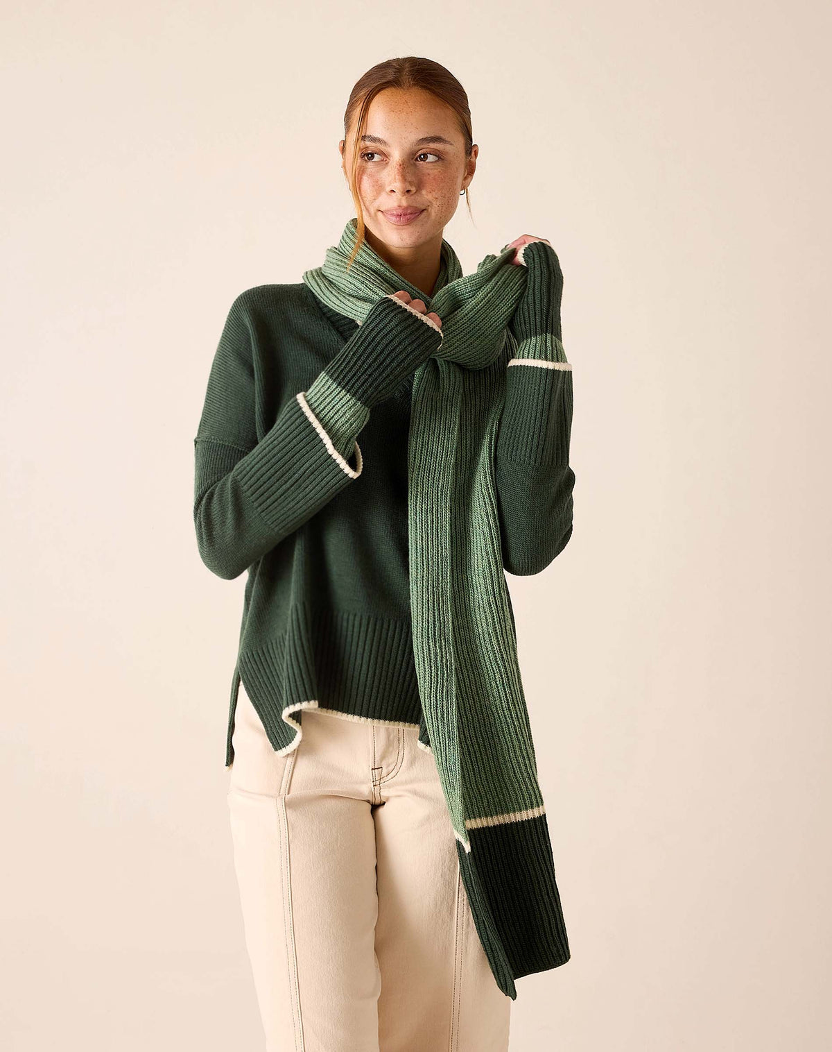Montauk Colorblock Gloves in Eden