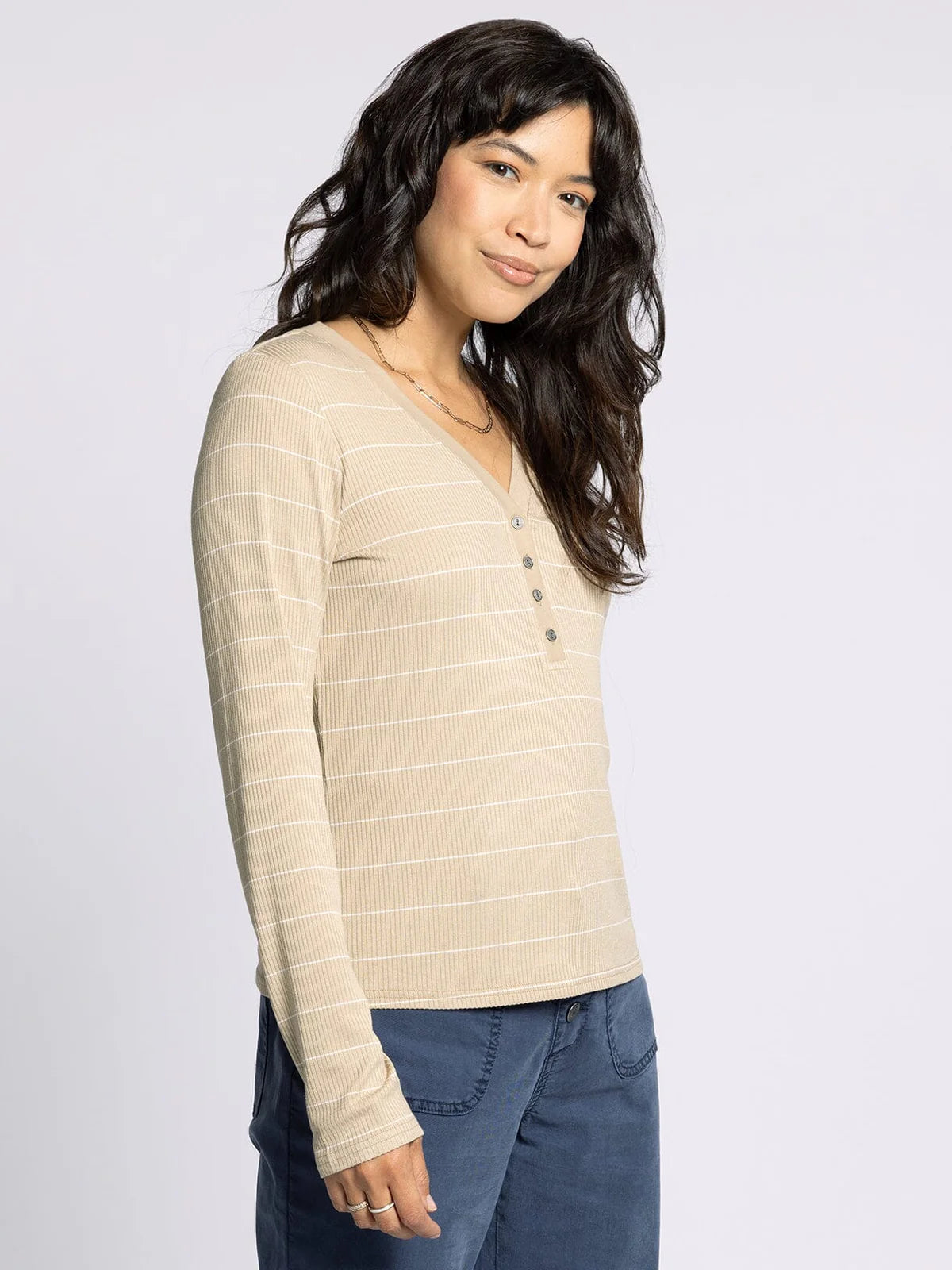 Solara Top in White & Tan